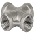 Резьбовой фитинг из нержавеющей стали, крестовина, 1/4 дюйма резьба