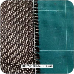 Углеродная ткань 200г/м² Саржа/Twill, 1000мм *Grade-B #6959